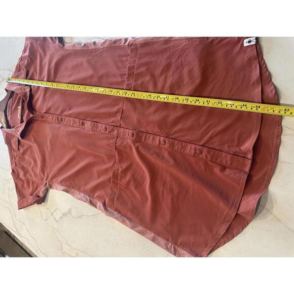 Smartwool Merino Wool Sport Shirt Dress Button Down in Terracotta Pink Medium​ - Picture 10 of 13